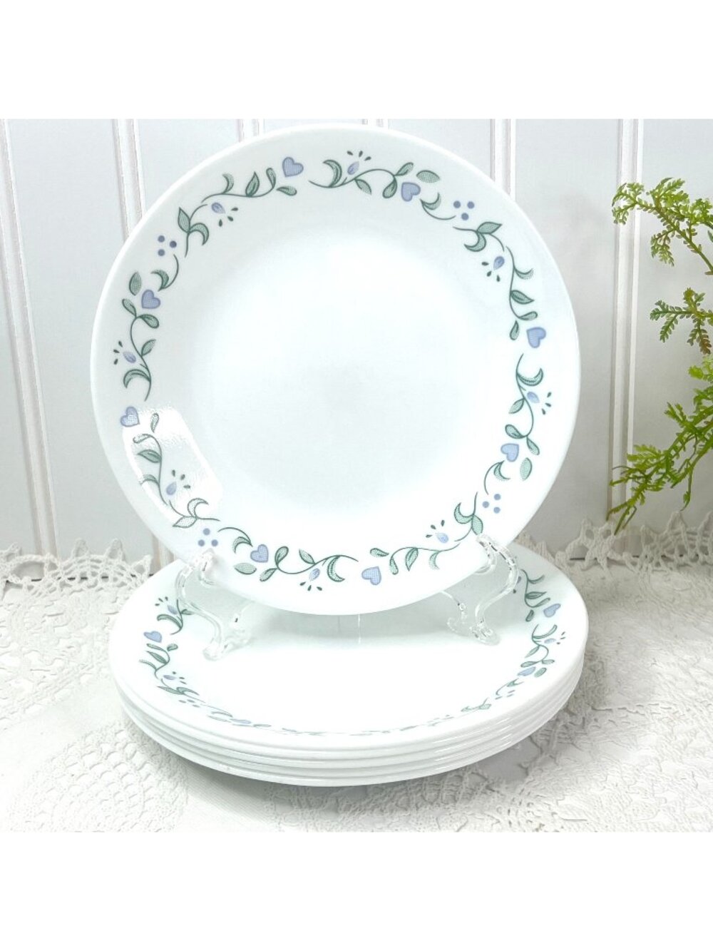 Vtg Corelle By Corning Country Cottage 6.75" Dessert Bread Plates Set Of 6